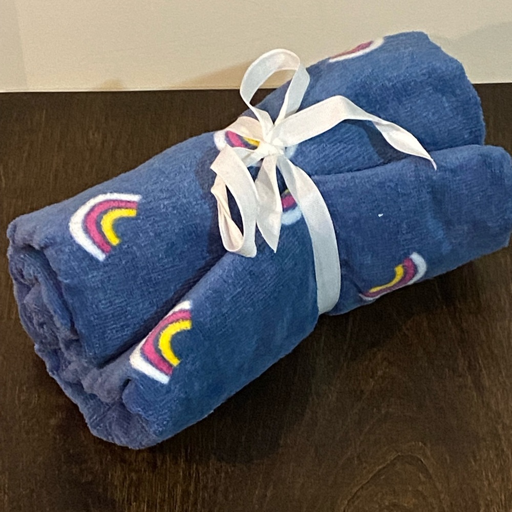 Blue Rainbow Beach Towel